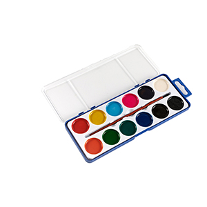 Ensemble de 12 couleurs d'aquarelle