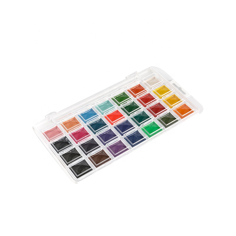 Ensemble de peinture aquarelle 28 couleurs avec pinceaux