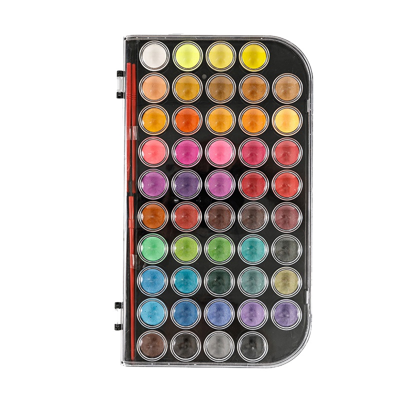 Ensemble de gâteaux aquarelle uni de 48 couleurs pour artistes