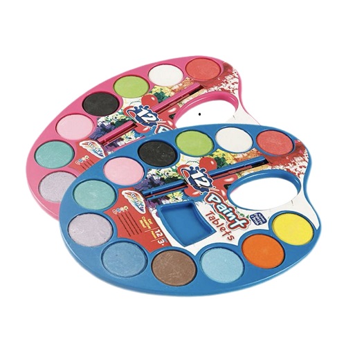 Peinture aquarelle solide ovale 12 couleurs Factory-Direct