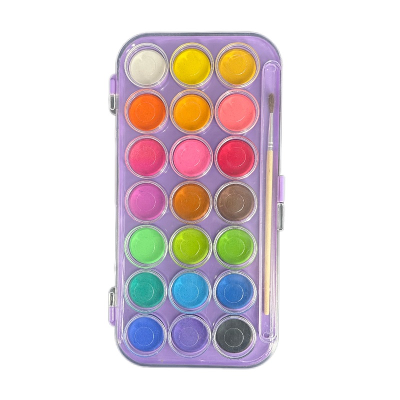Gâteaux de peinture aquarelle solide de 21 couleurs, directs en usine, pour étudiants en art