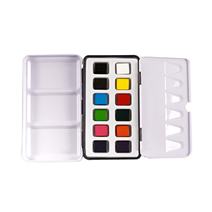 Palette de voyage de peinture aquarelle